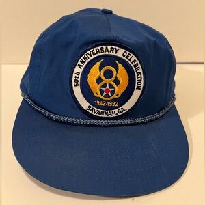 VINTAGE 50th ANNIVERSARY AIR FORCE CELEBRATION BASEBALL HAT.